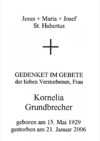 Kreitz Kornelia 1929-2006 Todesanzeige